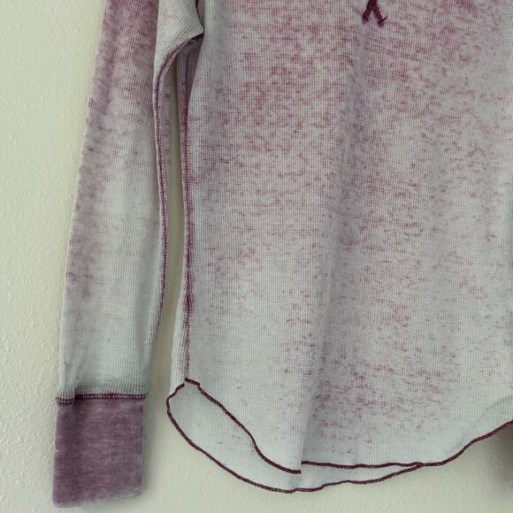 Vintage Sugar Rush burn out paper thin thrashed fitted thermal Y2K shirt pink M - Picture 2 of 11